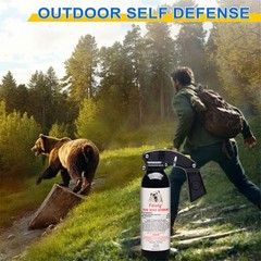 Feloiy 35 Feet BEAR Deterrent Repellent Spray 16 oz GLOW CAP CAMPING HIKING