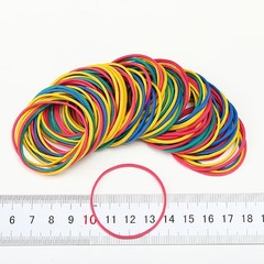 500 Pcs 38mm Colorful Rubber Bands Colored Elastic diameter, Multi