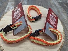 Paracord 550 Bracelets SET Of 3!!2-Tone Orange & Yellow King Cord Survival 8″