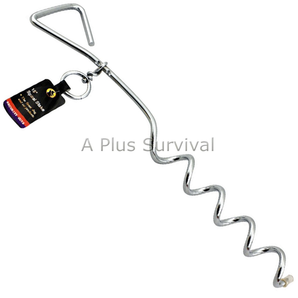 Pet Leash Tender – Ground Corkscrew Spiral Stake