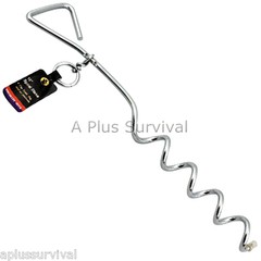 Pet Leash Tender – Ground Corkscrew Spiral Stake