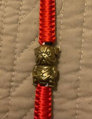 paracord keychain. bag, backpack, jacket zipper pull. Bulldogs team colors #15