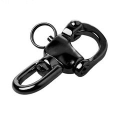 Pair of Swivel Eye Snap Shackle Quick Release Bail Rigging Sailing Boat Marin…