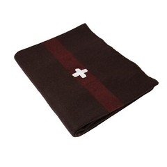 Swiss Army Wool Blanket With Cross 62×80 Fire Retardant Safety Blanket