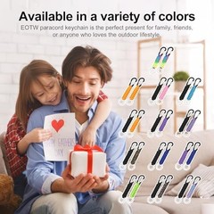 Paracord Keychain for Men Women Paracord Carabiner Backpack Keychain with Alumin