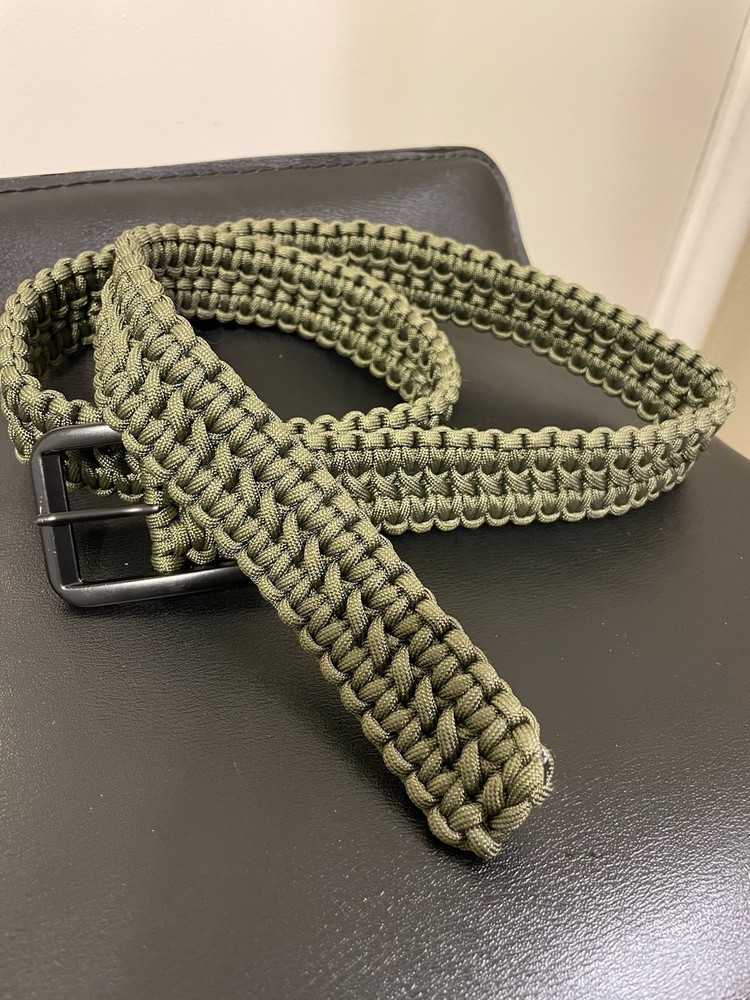 NWOT Survival Paracord Belt Green LARGE-X-Large Waist 46” UNISEX