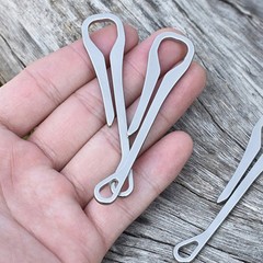 2Pcs Key Ring Buckles Stainless Steel Clips for Pocket Keychains and Bags
