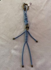 Keychain or knife lanyard. Bag, backpack or jacket zipper pull. Jet pilot skull
