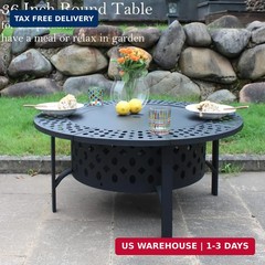 OutVue 36 Inch Fire Pit with 2 Grills,Wood Burning Fire Pits for Outside | Fire
