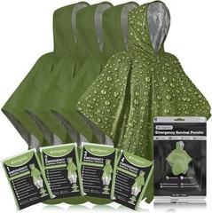 Survival Poncho aZengear, 4pk Mylar Green