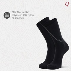 Fox River Therm-A-Wick Ultra-Lightweight Crew Liner Sock | Cold Large, Black