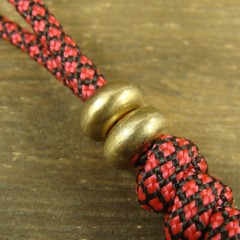 Brass “Helmet” knife Lanyard Bead Paracord beads crafted for EDC gear XLH036