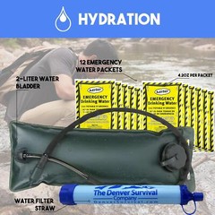 2 Person 72 Hour Bug Out Bag/Emergency Kit/Survival Backpack, Natural Disasters