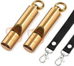 Brass Emergency Whistles 2 Pack with 1.77 * 0.37 inch, Color