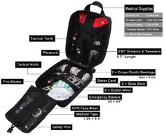 251Pcs First Aid Kits For Survival Emergency Trauma Military Travel IFAK Black