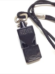 Vintage Foxtron Inc Canada Fox 40 Three Chamber Pealess Official Referee Whistle