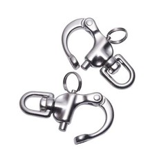 2 Pack 316 Stainless Steel Quick Release Snap Shackle Marine Boat Swivel