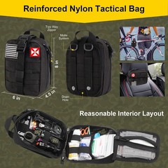 Survival First Aid Kit, 248PCS Survival Tools Camping Essentials Tactical Gea…