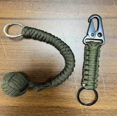 Paracord Monkey Fist Style Keychain Outdoor Hiking Accessory
