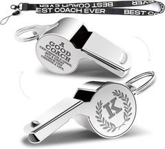 fkovcdy Initial Coach Gifts, Whistle for Coaches, Whistle Emergency, Thank You