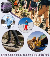 DYW Womens Merino Wool Hiking Socks Thermal Warm Large, 5 Pairs Color Mix a