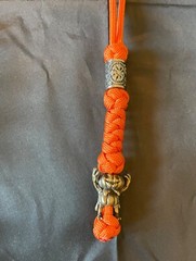Paracord Keychain or knife lanyard. Bag, backpack, zipper pull. Halloween theme