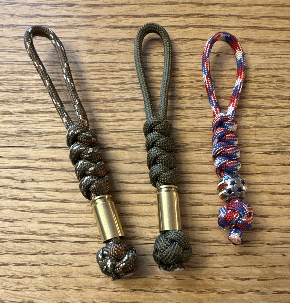 Multicolor Paracord Lanyard with Beads 3 Pack