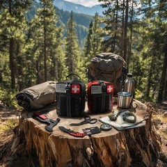 Survival First Aid Kit, 190 Pcs Gear and Medical Standard, Black