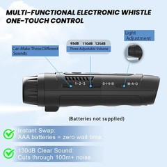Electronic Whistle for Coaches Referees Teachers 3 Tones 3 Volume with Lanyard