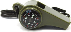 2PCS 3-In-1 Whistle,Multifunction Outdoor Whistles Tools with Compass and Thermo