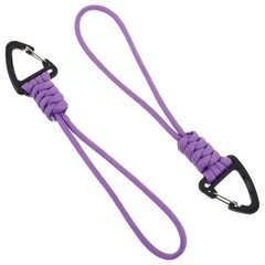 2 Pcs Keychain with Carabiner Lock Clip Hook Clasp Parachute Rope