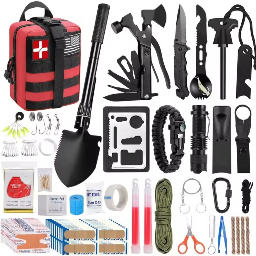 Survival Kit And First Aid Kit 142 Pieces Of Surviaval Equipments