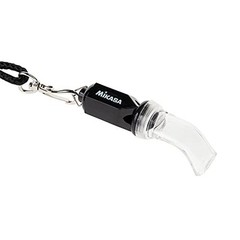 Mikasa Volleyball Referee Hexagon Sports Whistle Black WH5 with Strap 1979 NEW