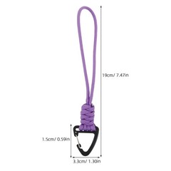 2 Pcs Keychain with Carabiner Lock Clip Hook Clasp Parachute Rope