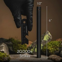 Hexå Ferro Rod Fire Starter – 20,000 Strikes, 1/2″ Thick