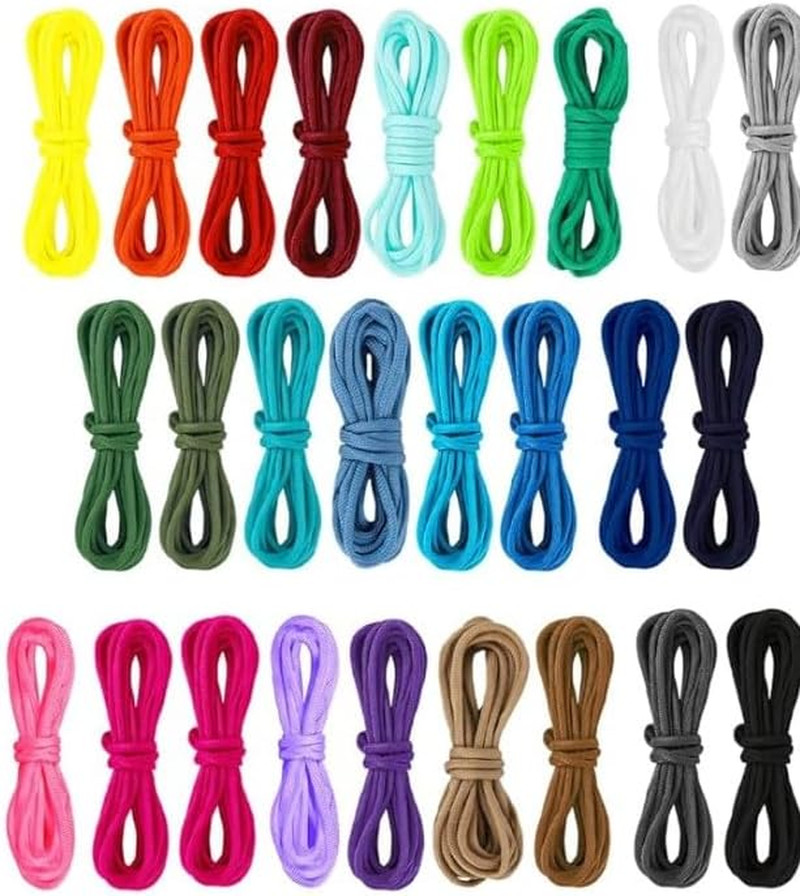 26 Colors Paracord Rope 10ft 4mm 550 Survival Cord for Camping & DIY Crafts