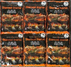 6 Packets Insta-Fire Charcoal Briquette Fire Starter – Fast & Easy