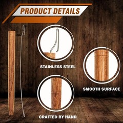 SAVINA Loom Pen Tool, Yarn Helper, Guide for Knitting, Wood