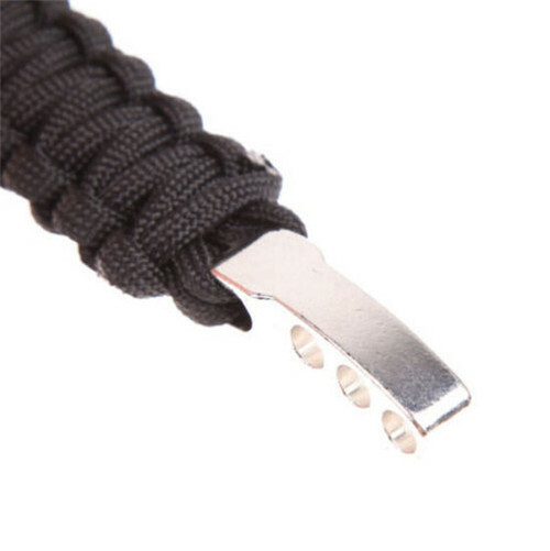 Survival Outdoor Buckle Rope Paracord Bracelet Camping Shackle Steel Hiking