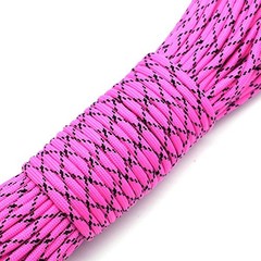 100ft Type III 7 Strand Core Paracord 550 Parachute (58# Hot Pink Camo)