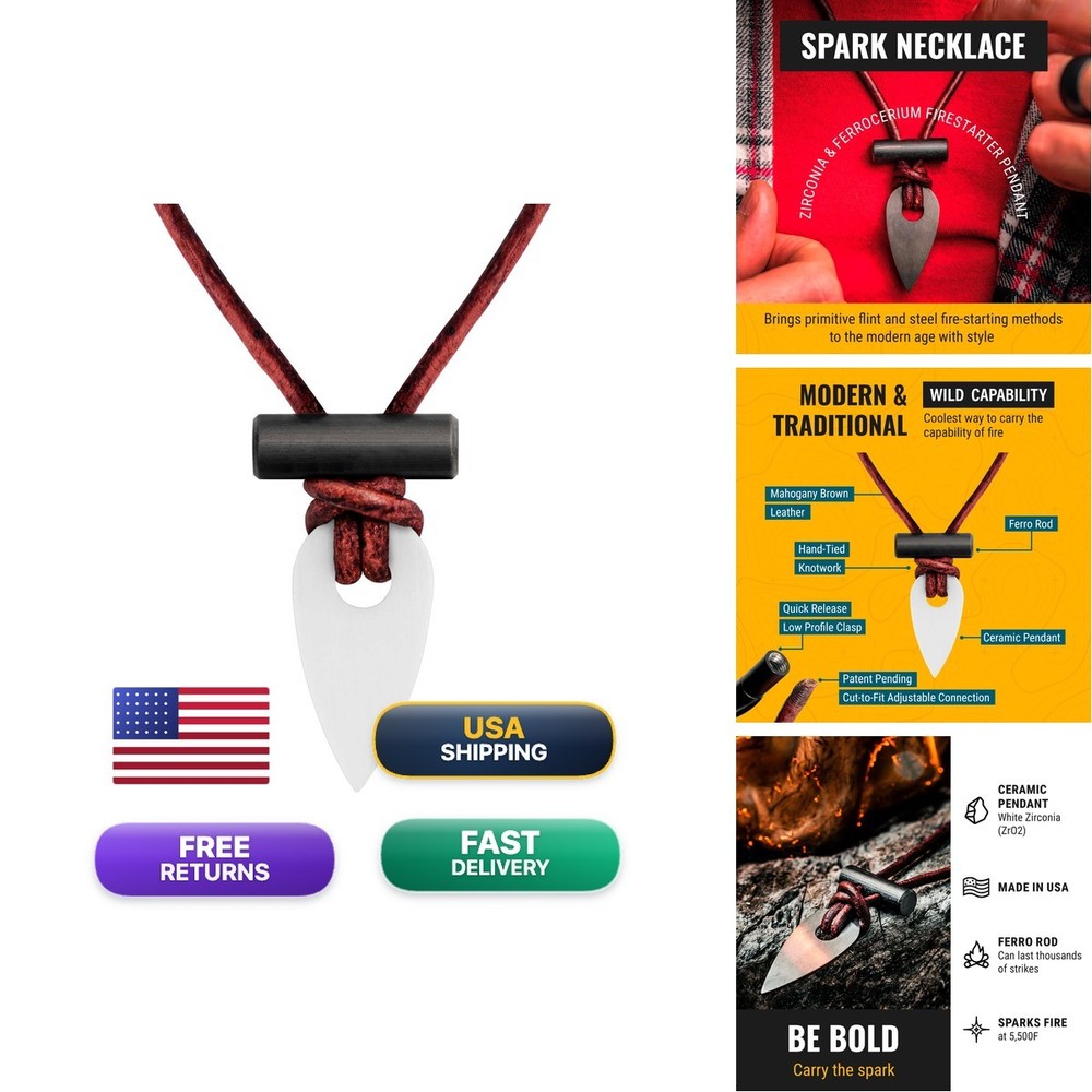 Wazoo – Starter Made In Usa Pendant Tool On Leather Cord Survival