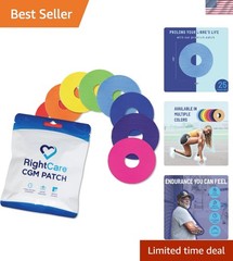 Comfortable Hypoallergenic CGM Sensor Patches – 25 Pre-Cut Waterproof Adhesive
