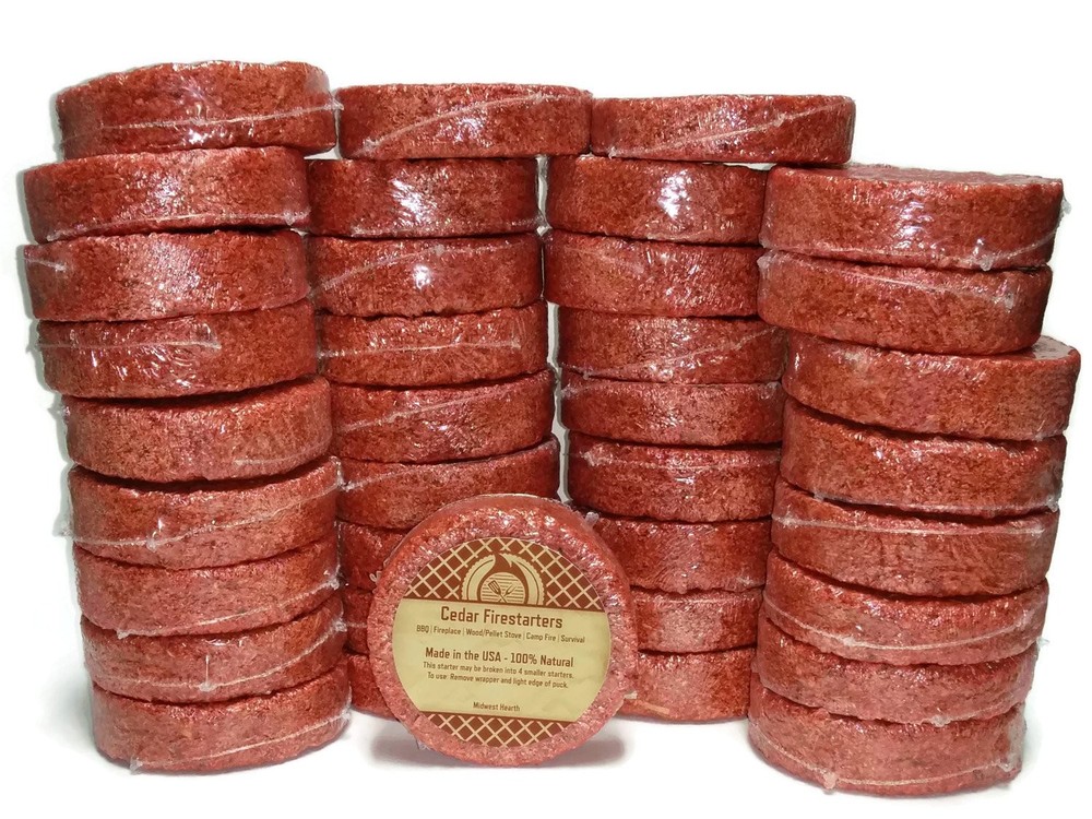 Midwest Hearth Cedar Fire Starters (36 Pack – Up to 144 Fires) Made in USA