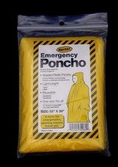 Emergency Hooded Rain Poncho Adult Disposable Camping Hiking Waterproof NEW