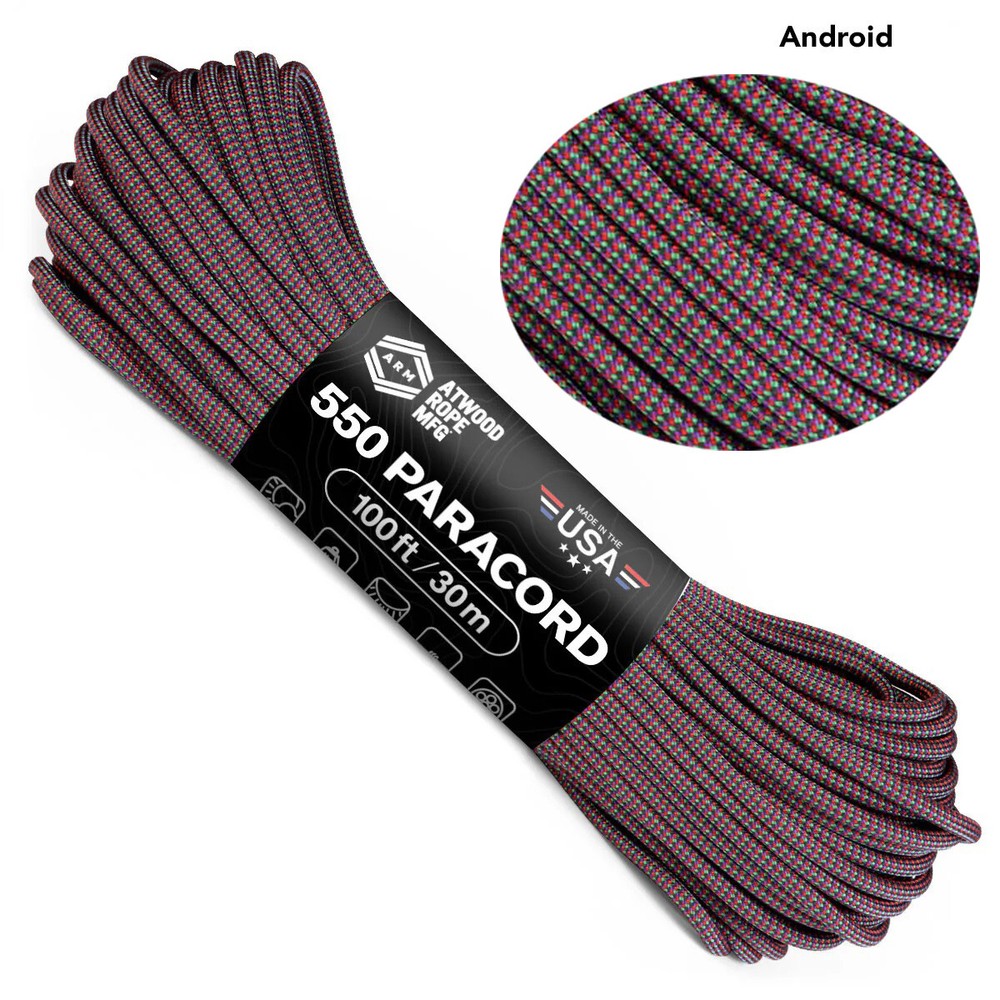 Colour Changing ATWOOD USA Paracord 550 Type III 7Strand 4mm AUTHENTIC small qty
