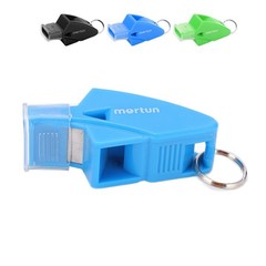 Whistle Plastic Crisp Sound Outdoor Whistle Basketball with Lanyard and Finger