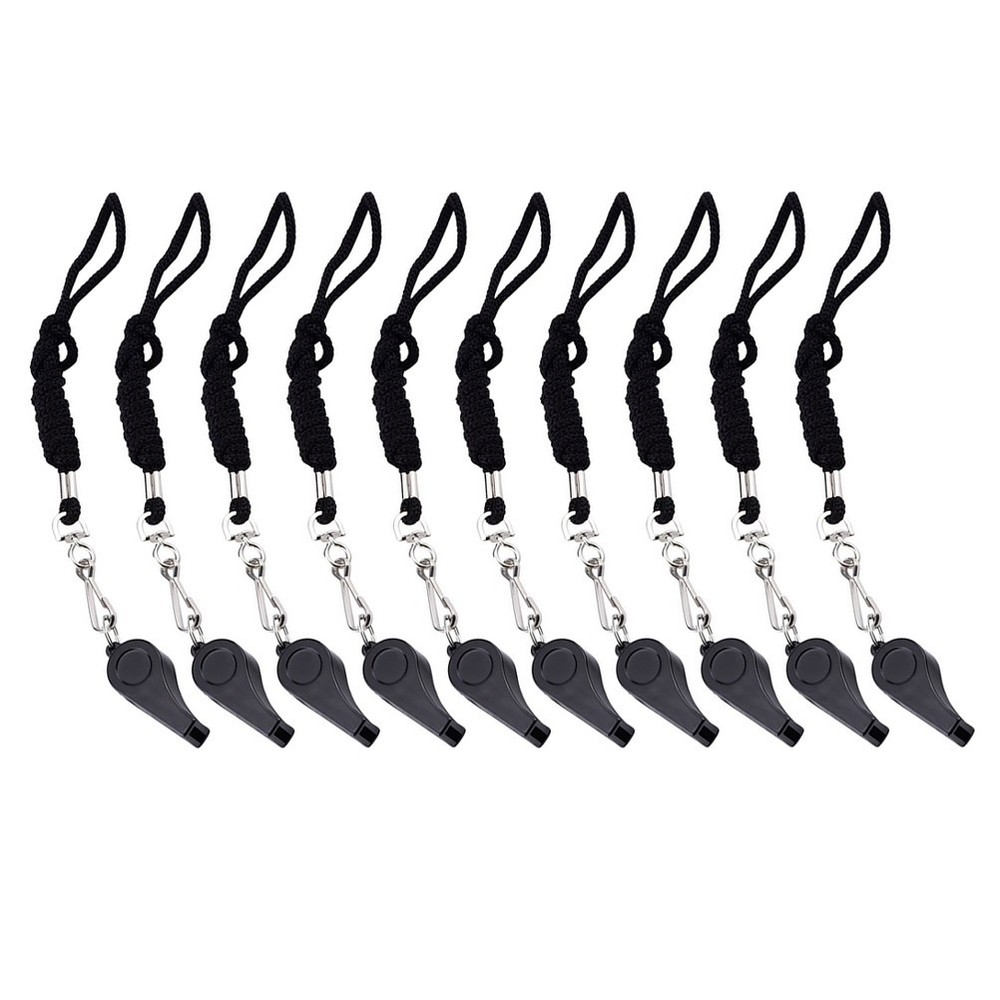10Pcs Lightweight Plastic Emergency Whistles for Kids Multipurpose Survival Use