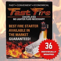 Odorless Fire Starter Cubes 36 Count Individually Wrapped for Grill Charcoal