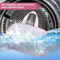 Bra Washing Bags for Laundry, 2 Pcs Laundry 93 cubic inches, Pink
