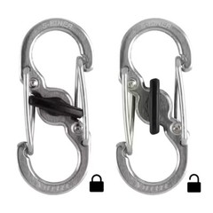 NITE IZE KeyRack Locker Stainless Keychain Locking S-Biner Clips (KLK-11-R3)
